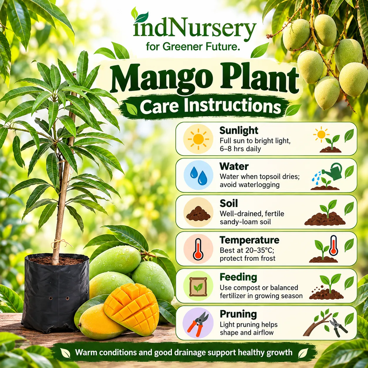 All Time Grafted Mango Plant – Live Baramasi Mangifera indica Fruit Plant for Home Garden, Farm & Orchard