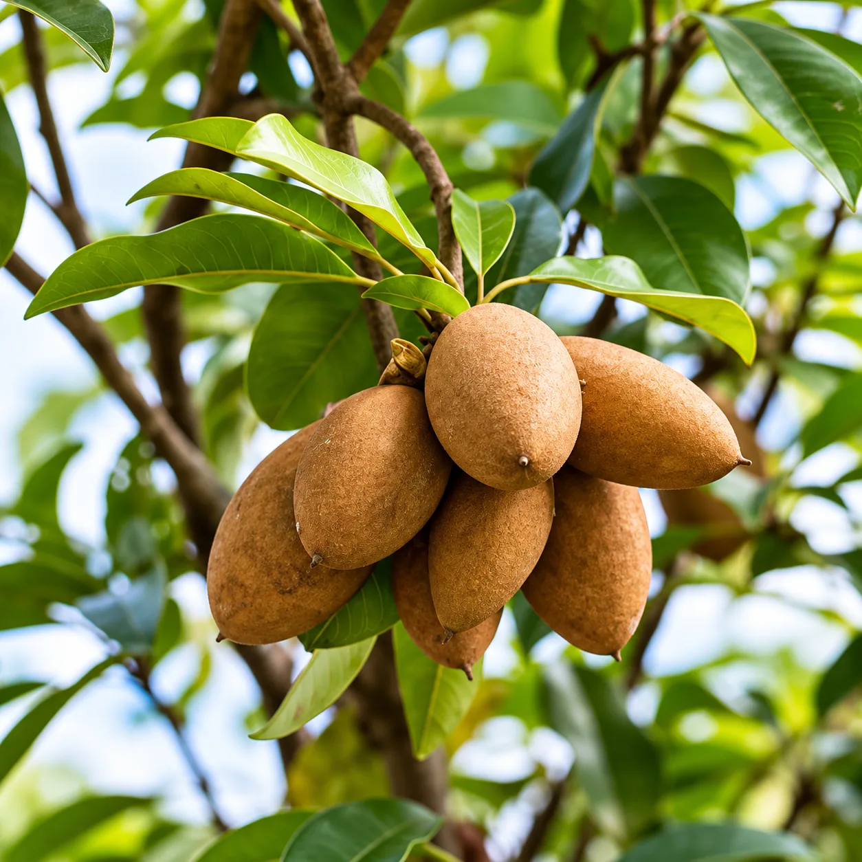 Chiku Live Plant (Sapodilla) – Manilkara zapota Sweet Fruit Plant for Home Garden, Farm & Orchard
