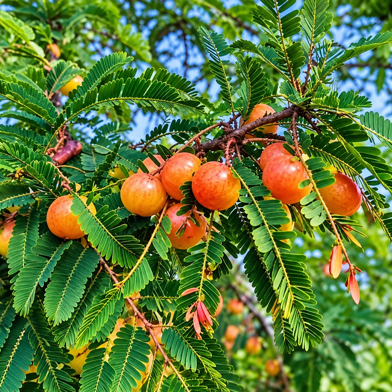 Red Amla Plant (Amalaki) – Live Phyllanthus emblica Indian Gooseberry Fruit Plant for Home Garden & Orchard