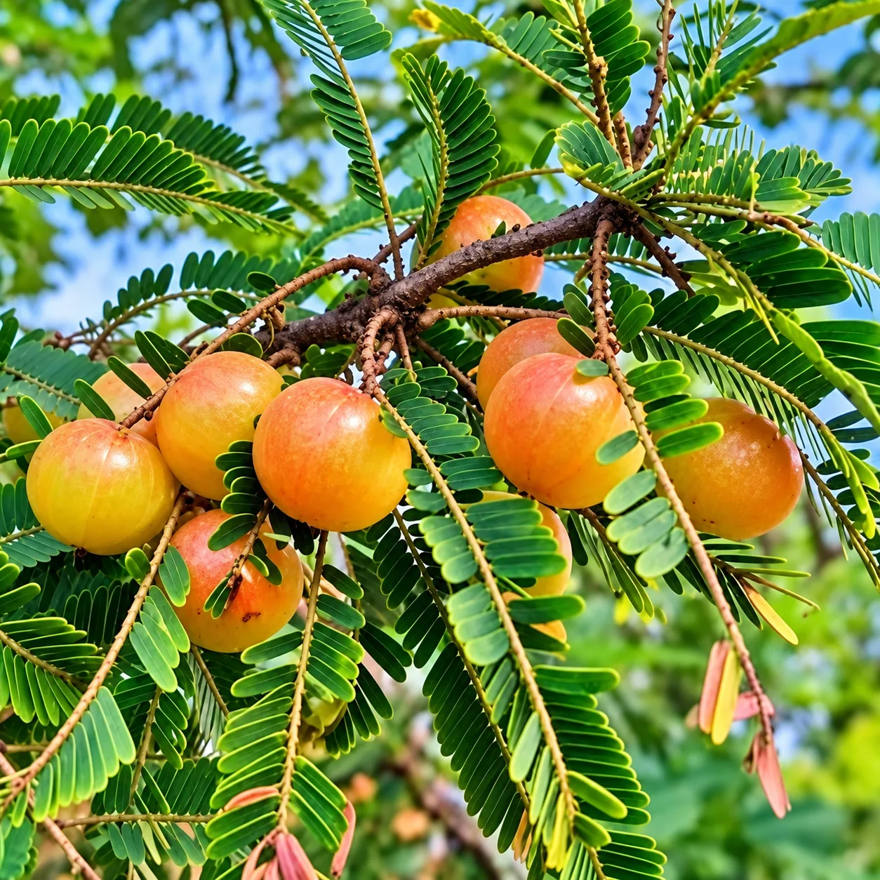 Red Amla Plant (Amalaki) – Live Phyllanthus emblica Indian Gooseberry Fruit Plant for Home Garden & Orchard